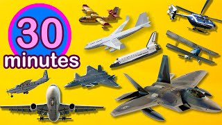 Aircrafts For Kids 🛩 ✈️ 🛫 🚁 [upl. by Haidedej]