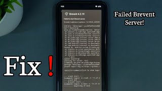 Fix Error Brevent Failed To Start Brevent Server [upl. by Yelkreb]