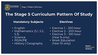 Stage 5 Subject Selection information [upl. by Ekusoyr886]