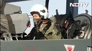 US Air Force Chief Flies On MadeInIndia Tejas Aircraft In Jodhpur [upl. by Annawat]