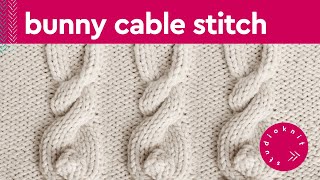 Bunny Cable Stitch Knitting Pattern [upl. by Bloom130]