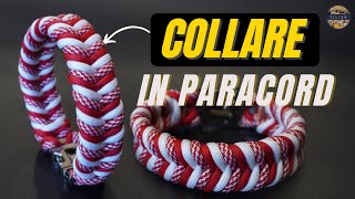 3 Strand Fishtail Paracord Collar  Christmas Season Candy Cane [upl. by Atnaloj]