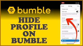 How to Hide Your Profile on Bumble App 2024 [upl. by Treborsemaj540]