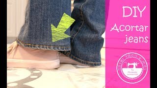 3 formas de acortar un pantalón vaquero tejanos o jeans [upl. by Kopp]