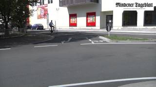 Fahrradfahren in Minden Am Mindener ZOB [upl. by Jilli537]