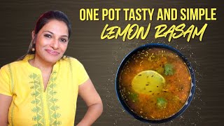 One Pot Tasty and Simple Lemon Rasam  Rasam Recipe in Tamil  Rethikas Just My Way [upl. by Frodi]