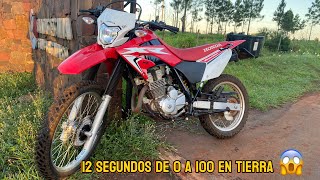 Honda Tornado 250 top speed de 0 a 100 en calle de tierra honda motorcycle tornado250 xr250 fyp [upl. by Morlee]