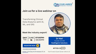 Transforming Clinical Data Analytics with AI amp ML Seminar  CliniLaunch [upl. by Sherr]