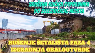 Beograd na vodi srušena kućica otpravnika kod Železničkog mosta izgradnja obaloutvrde faza 4 NOVOOO [upl. by Htenaj]