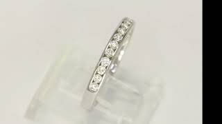 Diamond Anniversary Wedding Band Ring 22CT 14K White Gold 26MM Size 6  33133 [upl. by Mclyman]