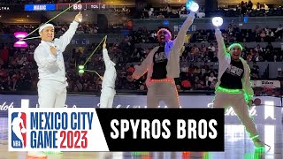 Spyros Bros New Halftime Show 2023 in NBA Mexico [upl. by Zebada162]