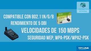 Tarjeta de red TP link TLWN7200ND usb wirelles wifi rompe muros [upl. by Morehouse636]