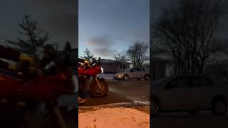 Kawasaki zr7s backfire on rev limiter [upl. by Eciral]