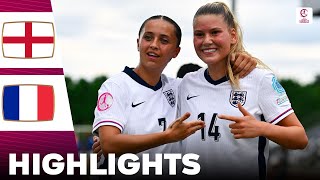 England vs France  Highlights  U19 Womens European Championship 20072024 [upl. by Lemaceon]