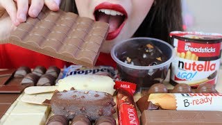 ASMR CHOCOLATE Eating  Mini Profiteroles Extreme CRUNCHY Eating Sounds No Talking [upl. by Relyat]