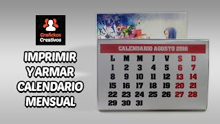 Imprimir y Armar Calendario Mensual Personalizado Fácilmente [upl. by Ensoll]