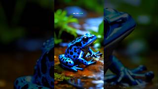 🐸💙 Blue Poison Dart Frog Natures Vibrant Yet Deadly Beauty [upl. by Bernie]