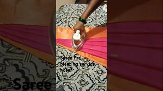 Saree pre pleating 💯 service hosur 8300840120 saree pleated draping [upl. by Virgy985]