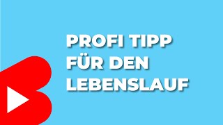 ProfiTipp für den Lebenslauf 💡 [upl. by Mailli]