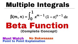 19 Beta Function  Complete Concept  Multiple Integrals  Most Important [upl. by Struve573]