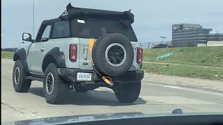 2022 FORD BRONCO CONVERTIBLE SPOTTED FREEWAY DRIVING [upl. by Falconer]