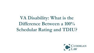 VA Disability What is the Difference Between a 100 Schedular Rating and TDIU [upl. by Okomot]