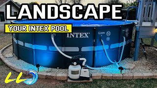 Landscaping Your Intex Pool  DIY Above Ground Pool Ideas [upl. by Ahgiela]