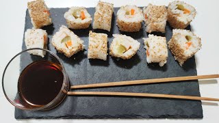 SUSHI FATTO IN CASARICETTA FACILE E SENZA ALGHE [upl. by Nonahs]