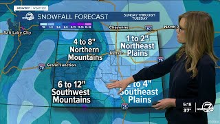 Snow moving across Colorado for the next few days [upl. by Romeu]