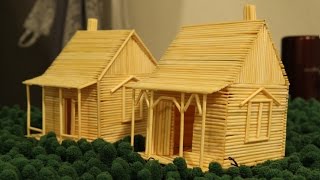 How to make a Toothpick House  Making toy [upl. by Sydel561]