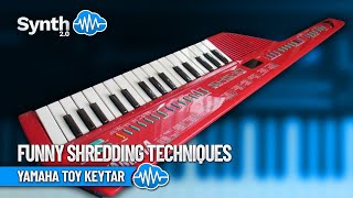 YAMAHA TOY KEYTAR  FUNNY SHREDDING TECHNIQUES on DREAM THEATER SONG [upl. by Anauqes]