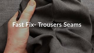 How to mend trouser seams by hand [upl. by Ardnajela905]