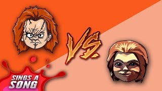 Old Chucky Vs New Chucky Childs Play Scary Rap Battle Parody [upl. by Ailaham]