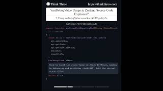 useDebugValue in Zustands Source Code explained [upl. by Saffier]