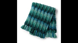 Learn How to Make the Bernat Mock Cable Crochet Blanket  Yarnspirations Lunch and Learn with Moogly [upl. by Elyk]