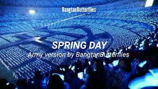 BTS  Spring dayArmys version [upl. by Ronile]