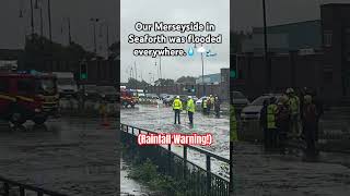 Our Merseyside in Seaforth was flooded everywhere💧🌧️🌊 rainfall uk merseyside [upl. by Asreht]