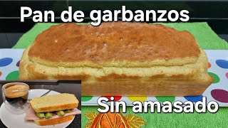 🍞 PAN DE HARINA DE GARBANZOS SIN AMASAR  Pan proteico Fácil Rico y Saludable [upl. by Loginov]