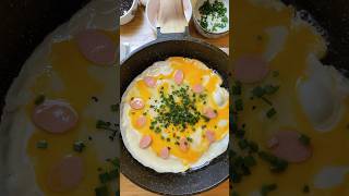 Quick Breakfast Egg Pancake 🥞鸡蛋煎饼 Breakfast with Egg  Easy Recipe pancakes breakfast cooking [upl. by Neitsabes5]