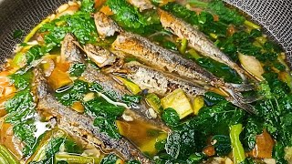 Sinabawan Isda recipe by Alfies kitchen  dinengdeng with fried galunggong  galunggong recipe [upl. by Eindys]