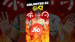 ✨Jio Rocked😎Airtel amp Bsnl Shocked🥲Unlimited 5G  51rupees😱shorts [upl. by Cypro489]