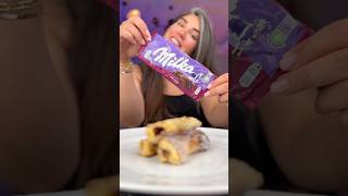 Gourmet French Toast Rolls Stuffed with Kinder amp Milka 🍫shorts tiktok [upl. by Bryon195]