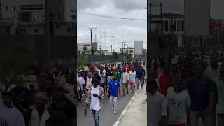 Protest Day3 Massive Protest still on in Portharcourt shorts shortsfeed shortsvideo [upl. by Gordon]