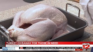 Wellpoint hosts free 500 turkey giveaway for those in need [upl. by Nnairek445]