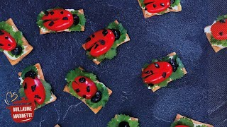 COMMENT FAIRE DES COCCINELLES POUR LAPERO  RECETTE ULTRA FACILE  APERO ADDICT [upl. by Eetnwahs]