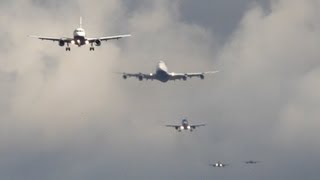 60 Airplanes in 2 Minutes  London Heathrow Traffic Madness [upl. by Iroak108]