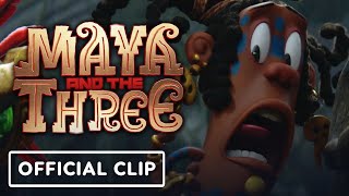 Maya and the Three  Official quotScaredy Catsquot Clip 2021 Zoe Saldana Stephanie Beatriz [upl. by Wsan]