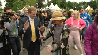 Taoiseach Enda Kenny dancing to Happy at Bloom [upl. by Levitt]