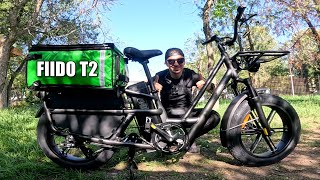 CURIER CU BICICLETA FIIDO T2  Longtail Cargo Ebike [upl. by Osbourn477]