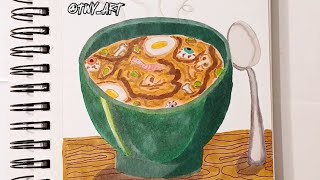 Delicious Gross Monster Soup Drawing With Ohuhu Markers [upl. by Nance669]